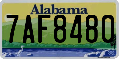 AL license plate 7AF8480