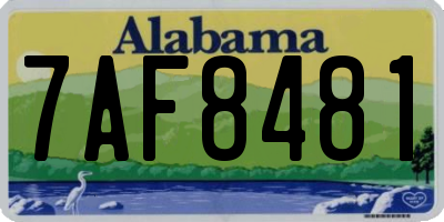 AL license plate 7AF8481