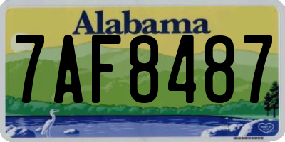 AL license plate 7AF8487
