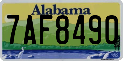 AL license plate 7AF8490
