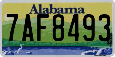 AL license plate 7AF8493