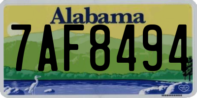 AL license plate 7AF8494