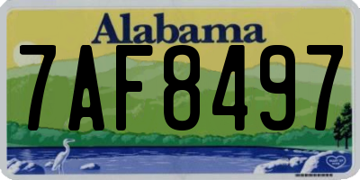 AL license plate 7AF8497