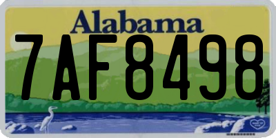 AL license plate 7AF8498