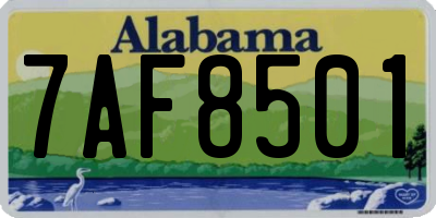 AL license plate 7AF8501