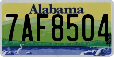 AL license plate 7AF8504