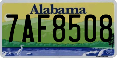 AL license plate 7AF8508