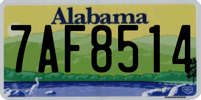 AL license plate 7AF8514