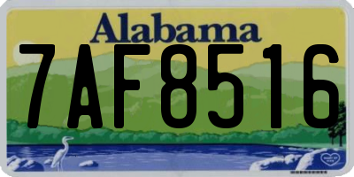 AL license plate 7AF8516