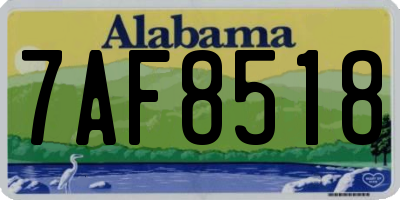 AL license plate 7AF8518