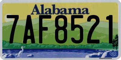 AL license plate 7AF8521