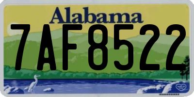 AL license plate 7AF8522