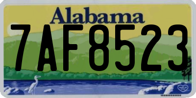 AL license plate 7AF8523