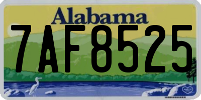 AL license plate 7AF8525
