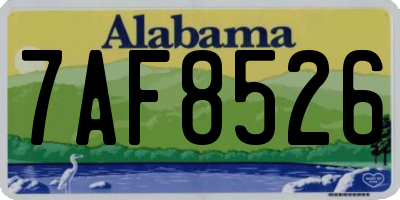 AL license plate 7AF8526