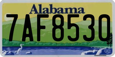 AL license plate 7AF8530