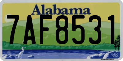 AL license plate 7AF8531
