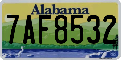 AL license plate 7AF8532