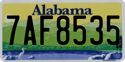 AL license plate 7AF8535