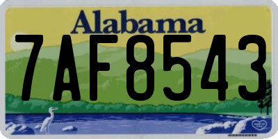 AL license plate 7AF8543