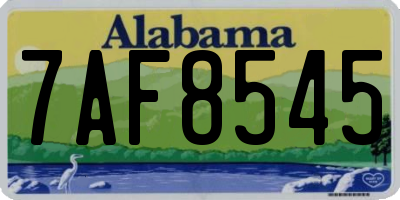 AL license plate 7AF8545