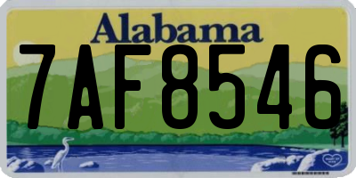 AL license plate 7AF8546