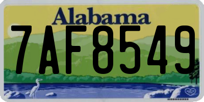 AL license plate 7AF8549