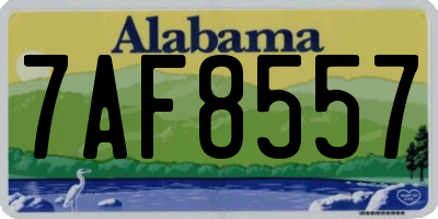 AL license plate 7AF8557