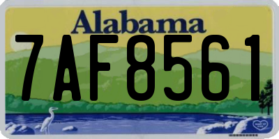 AL license plate 7AF8561