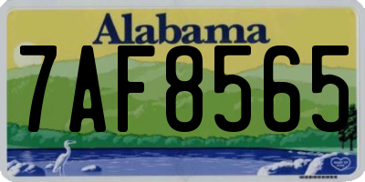 AL license plate 7AF8565