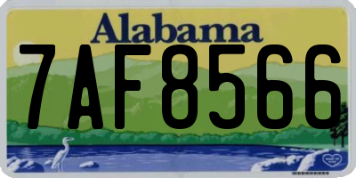 AL license plate 7AF8566