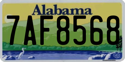 AL license plate 7AF8568