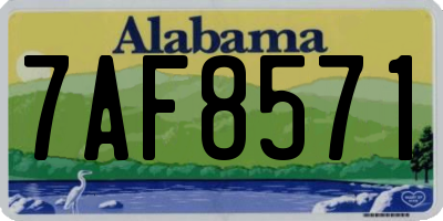 AL license plate 7AF8571