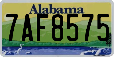 AL license plate 7AF8575