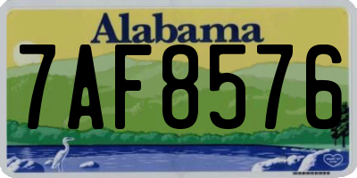 AL license plate 7AF8576