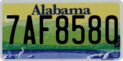 AL license plate 7AF8580