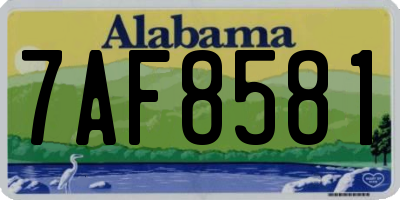 AL license plate 7AF8581