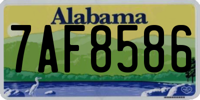 AL license plate 7AF8586