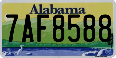 AL license plate 7AF8588