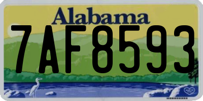 AL license plate 7AF8593
