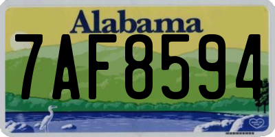 AL license plate 7AF8594