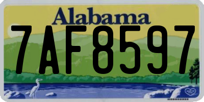 AL license plate 7AF8597