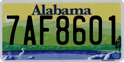 AL license plate 7AF8601