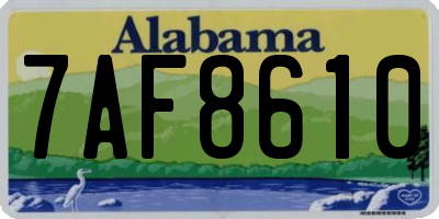 AL license plate 7AF8610