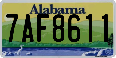 AL license plate 7AF8611
