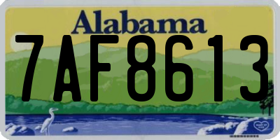 AL license plate 7AF8613