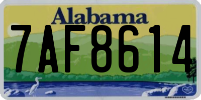 AL license plate 7AF8614