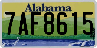 AL license plate 7AF8615