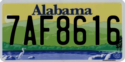 AL license plate 7AF8616