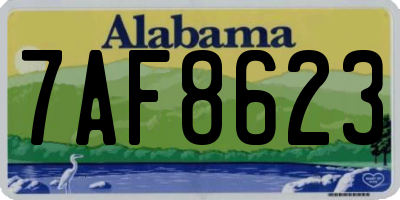 AL license plate 7AF8623